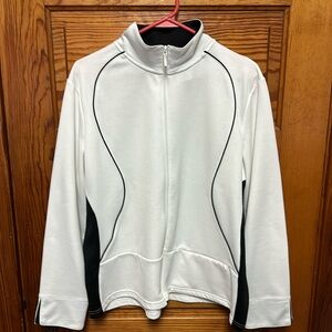 Athletic Works women’s tennis jacket size XL white with black detail
